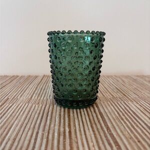 Green Textured Glass Tumbler